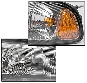 Amazon.com: ZMAUTOPARTS Replacement Headlights Chrome with